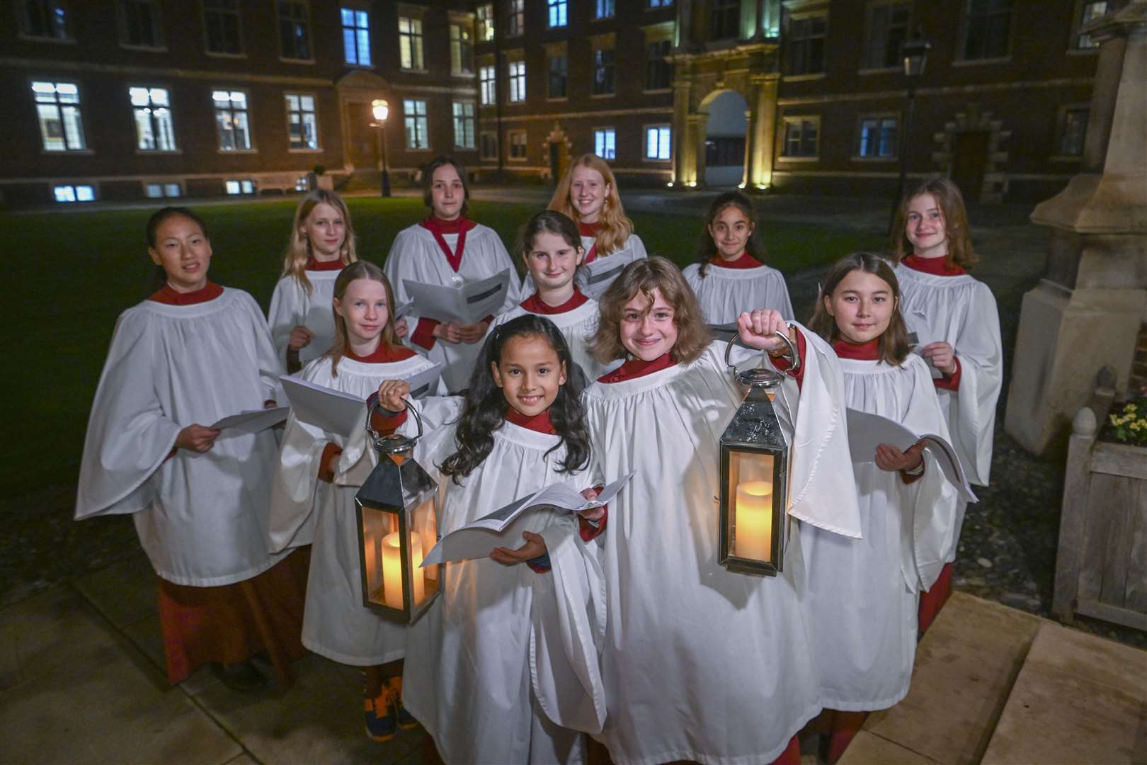 Photo taken at rehearsl before Christmas Luminaria 2022